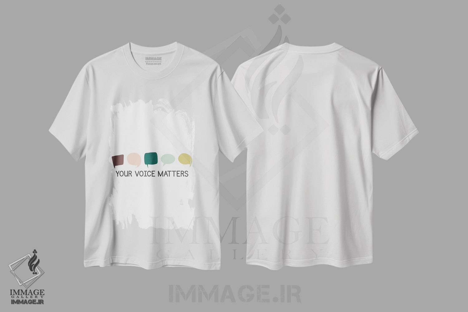 تیشرت طرح دار صدای تو مهم است، هنر دیجیتال اثر آلیسا بانتا | فروشگاه ایماژ