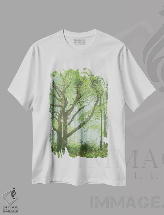 تیشرت طرح دار درختان رقصان، مدیوم اثر آدام برتون | immage.ir