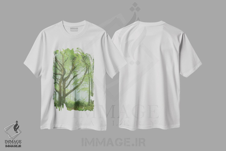 تیشرت طرح دار درختان رقصان، مدیوم اثر آدام برتون | immage.ir