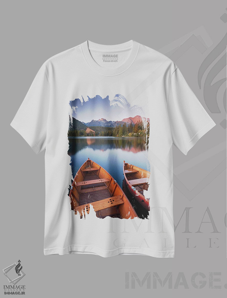 تیشرت طرح دار درخشش محو شونده، مدیوم اثر آدام برتون | immage.ir