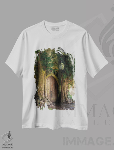 تیشرت طرح دار دروازه های دورین، مدیوم اثر آدام برتون | فروشگاه ایماژ