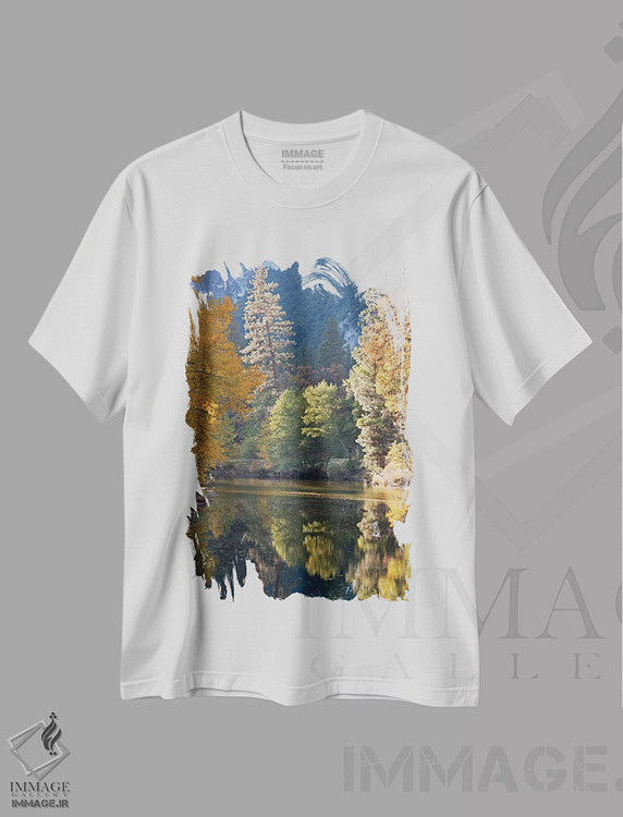 تیشرت طرح دار یوسمیتی طلایی، مدیوم اثر آدام برتون | immage.ir