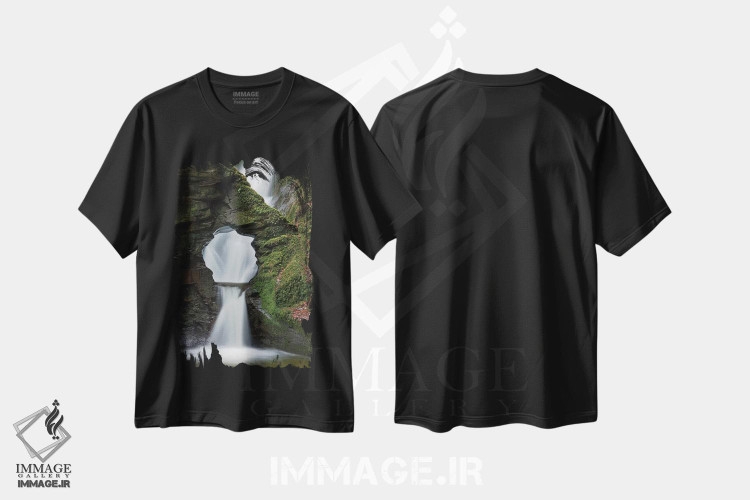 تیشرت طرح دار چاه مرلین، تزئینی اثر آدام برتون | فروشگاه ایماژ