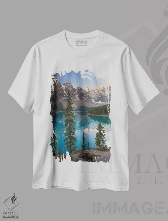 تیشرت طرح دار نگهبانان دریاچه مورین، مدیوم اثر آدام برتون | فروشگاه ایماژ