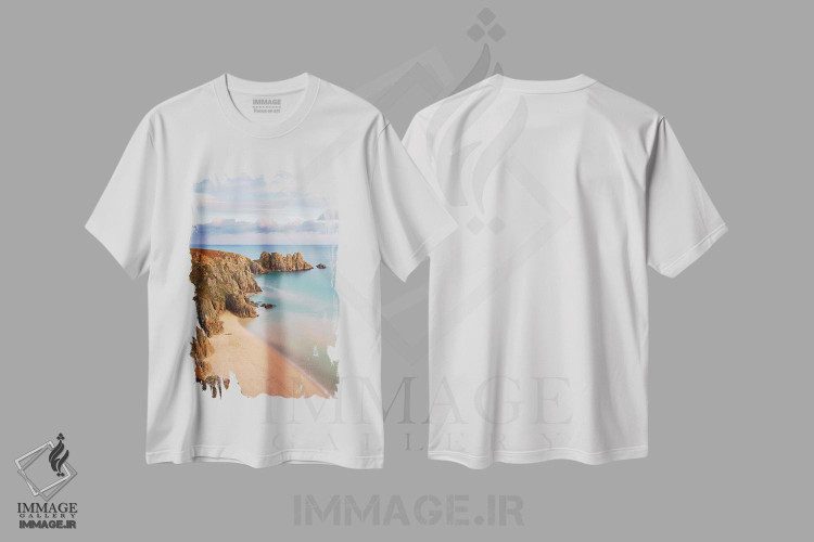تیشرت طرح دار ساحل، مدیوم اثر آدام برتون | immage.ir