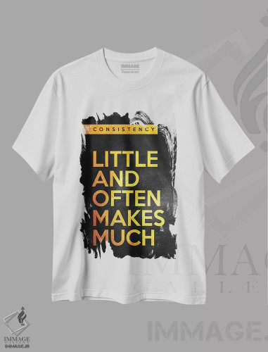 تیشرت طرح دار ثبات، تایپوگرافی اثر آدریان بالدُوینو | فروشگاه ایماژ