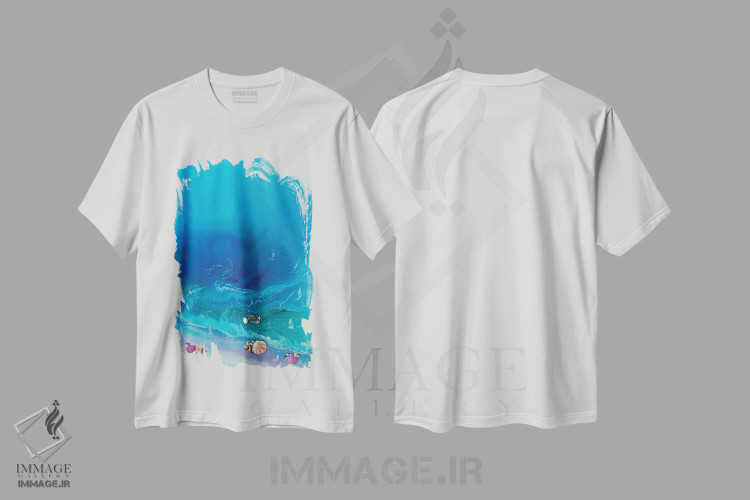 تیشرت طرح دار سخاوت سبز، آبستره اثر آنتوانل | immage.ir