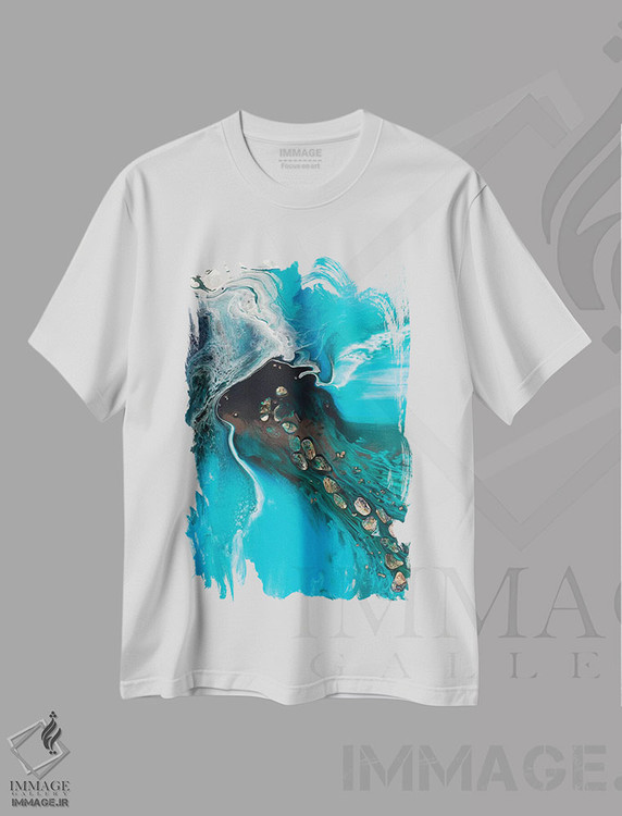 تیشرت طرح دار فراتر رفتن در اسکلهٔ خلیج کوچک، آبستره اثر آنتوانل | immage.ir