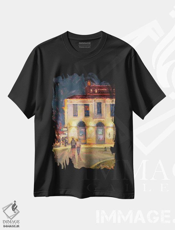 تیشرت طرح دار شبی در پلازا، مدیوم اثر آرونا رائو | فروشگاه ایماژ