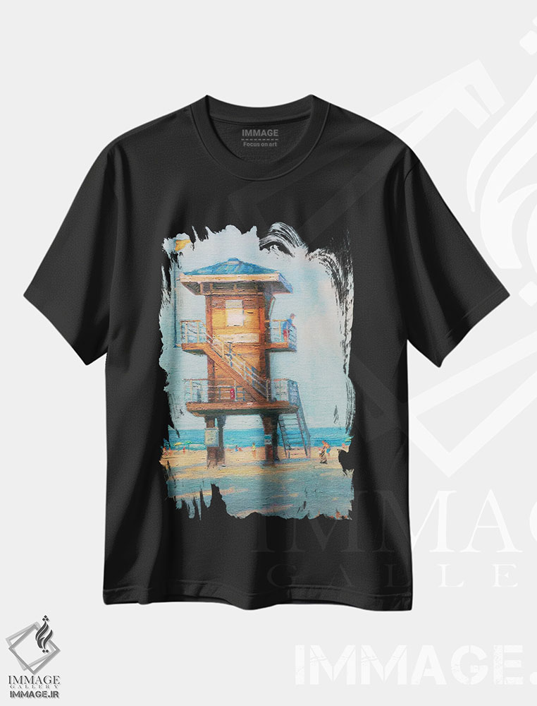 تیشرت طرح دار ساحل امن است، دکور ساحلی اثر آرونا رائو | immage.ir