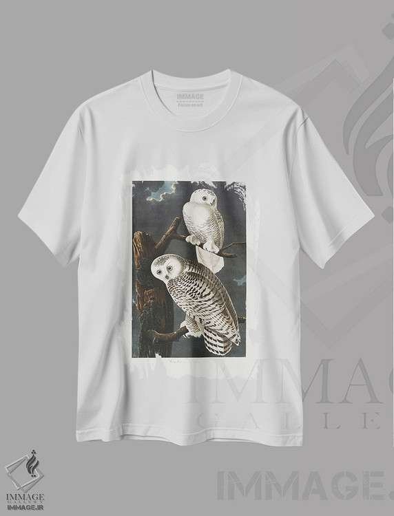 تیشرت طرح دار جغد برفی، دکور کلبه و لژ اثر جان جیمز آدوبون | immage.ir