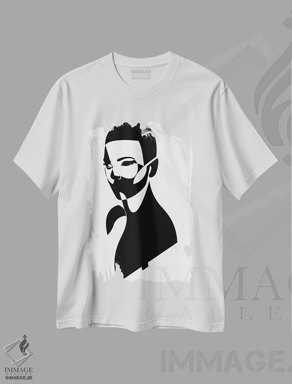 تیشرت طرح دار DT1، هنر تزئینی سیاه و سفید اثر ادیلوم | immage.ir