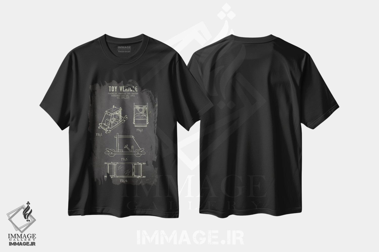 تیشرت طرح دار آثار پیکسل کهنه - immage.ir