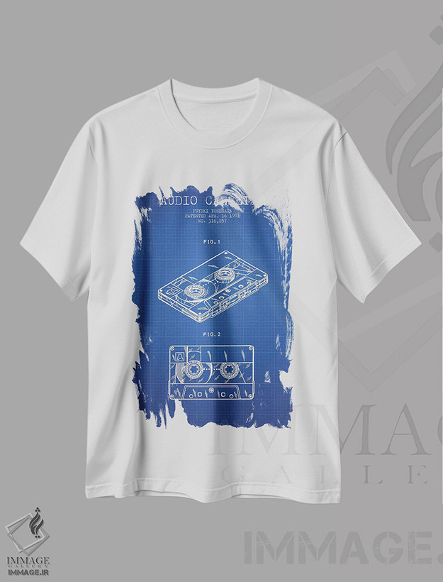 تیشرت طرح دار طرح پتنت کاست صوتی فویوکی یونهارا، وینتیج و رترو اثر پیکسل کهنه | فروشگاه ایماژ