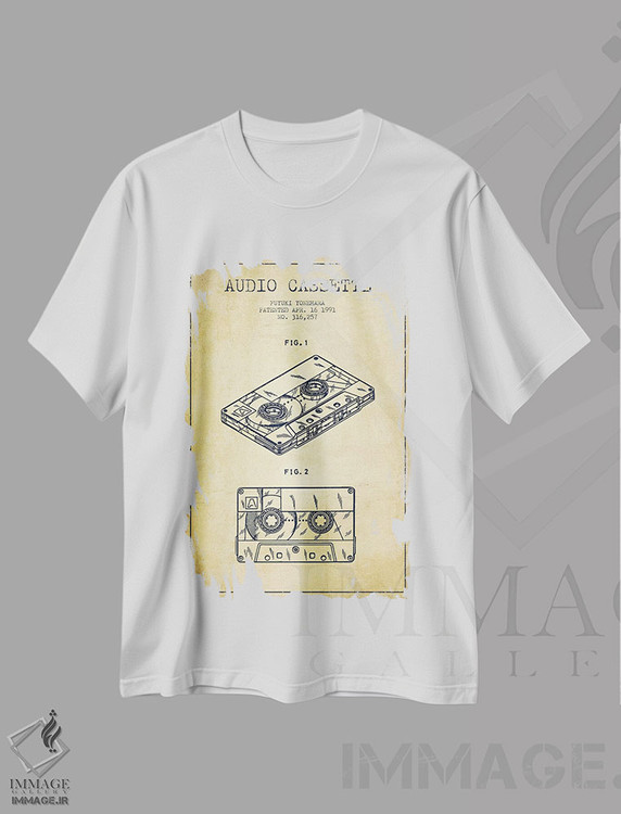تیشرت طرح دار طرح پتنت کاست صوتی فویوکی یونهارا، وینتیج و رترو اثر پیکسل کهنه | فروشگاه ایماژ