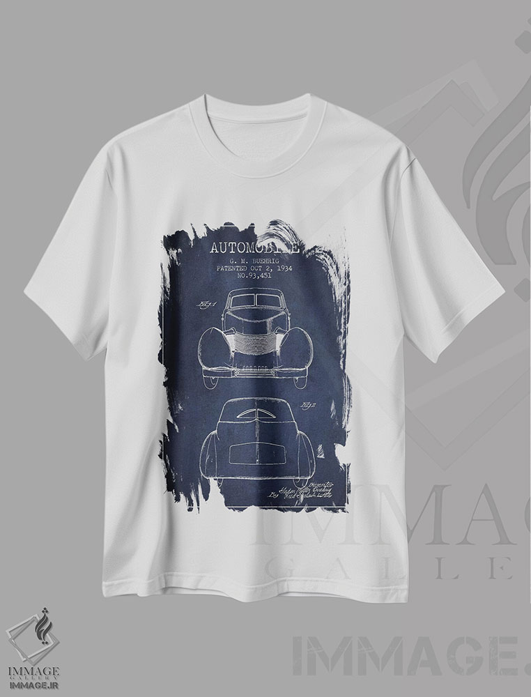 تیشرت طرح دار خودروی کورد جی.ام. بوریگII، وینتیج و رترو اثر پیکسل کهنه | فروشگاه ایماژ