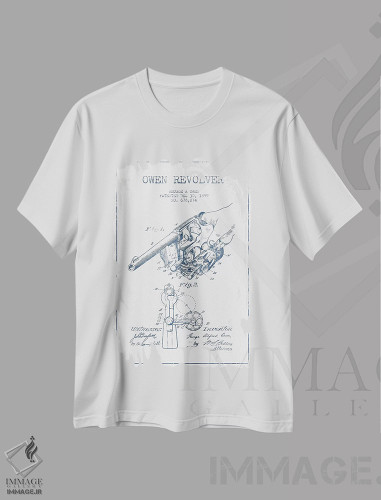 تیشرت طرح دار طرح پتنت رولور جورج آ. اوون، وینتیج و رترو اثر پیکسل کهنه | فروشگاه ایماژ