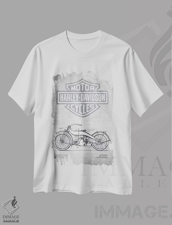 تیشرت طرح دار موتورسیکلت های هارلی-دیویدسون۳، وینتیج و رترو اثر پیکسل کهنه | فروشگاه ایماژ