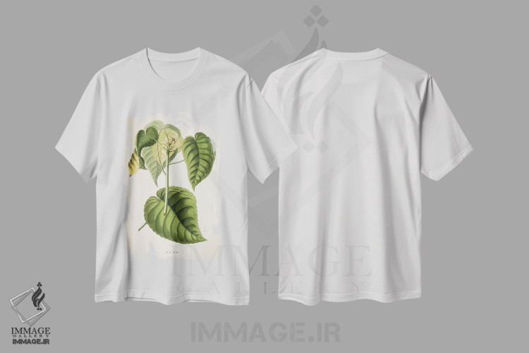 تیشرت طرح دار طرح گیاه شناسی هورا، تزئینی اثر پیکسل کهنه | فروشگاه ایماژ
