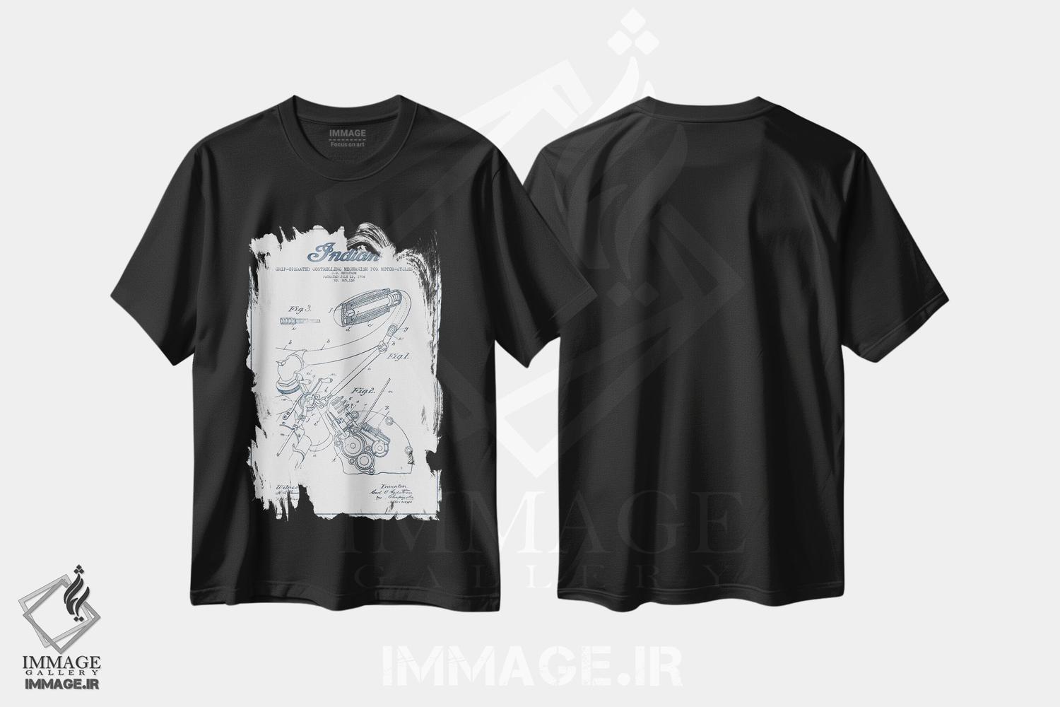 تیشرت طرح دار آثار پیکسل کهنه - immage.ir