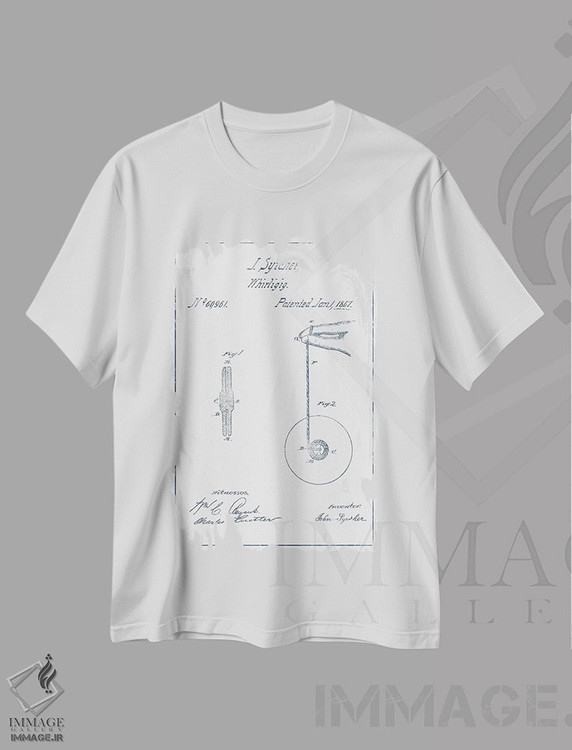 تیشرت طرح دار طرح اختراع اسباب بازی گردان جی. سرچر، وینتیج و رترو اثر پیکسل کهنه | فروشگاه ایماژ