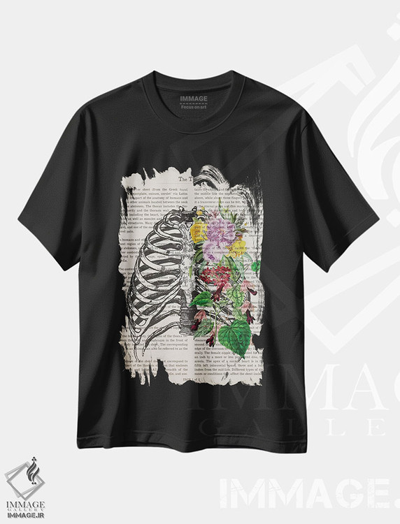 تیشرت طرح دار قفسه سینه، تزئینی اثر پیکسل کهنه | immage.ir