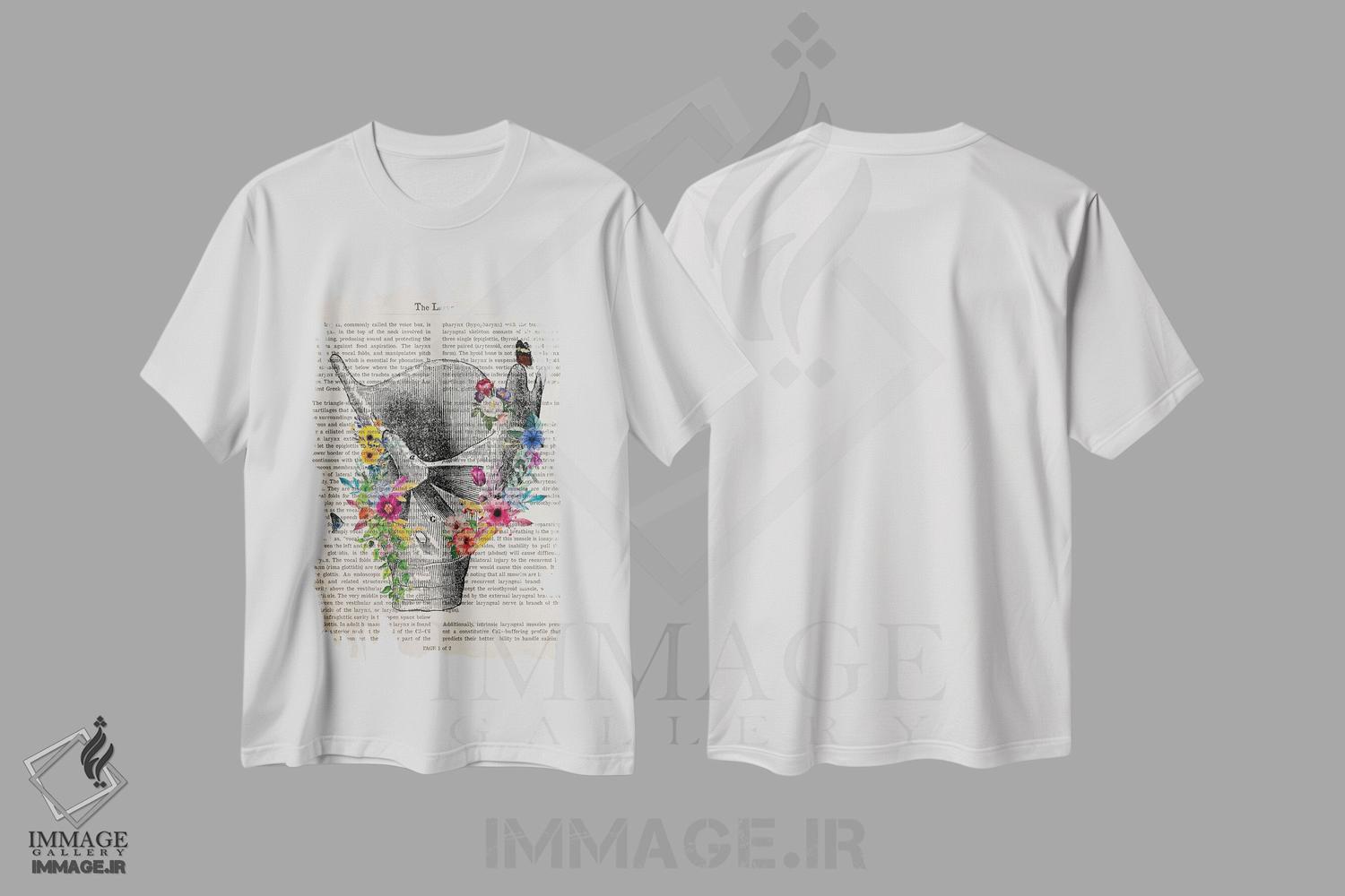 تیشرت طرح دار چاپ آناتومی حنجره، هنر دیجیتال اثر پیکسل کهنه | فروشگاه ایماژ