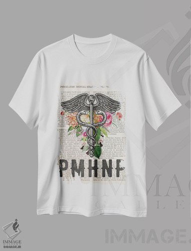 تیشرت طرح دار پرستار متخصص سلامت روانهمراه با گل ها، هنر دیجیتال اثر پیکسل کهنه | فروشگاه ایماژ