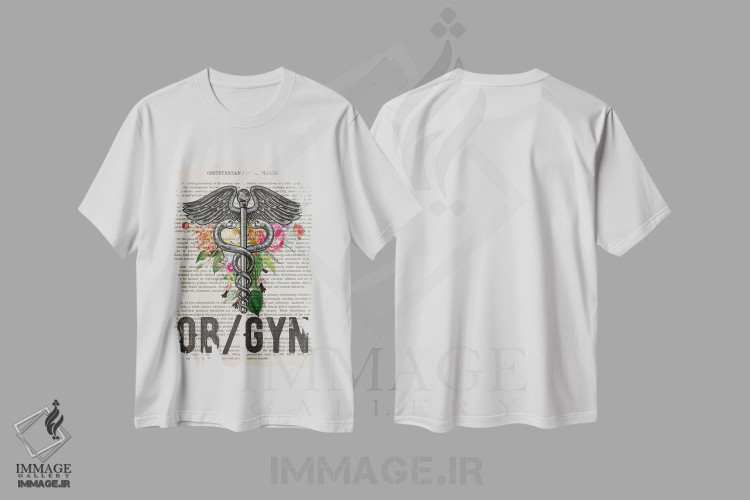 تیشرت طرح دار متخصص زنان زایمانبا گل ها، هنر دیجیتال اثر پیکسل کهنه | immage.ir