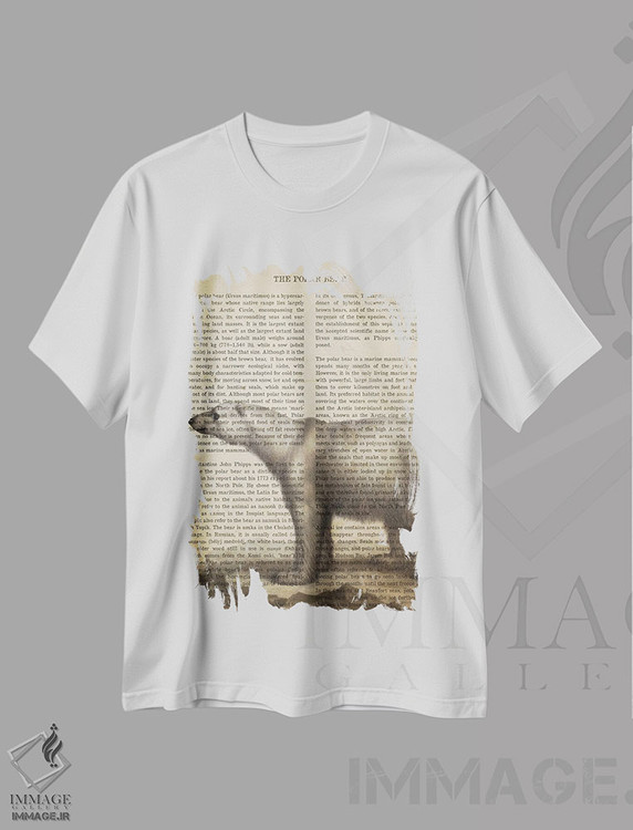 تیشرت طرح دار چاپ وینتیج خرس قطبی، تزئینی اثر پیکسل کهنه | فروشگاه ایماژ