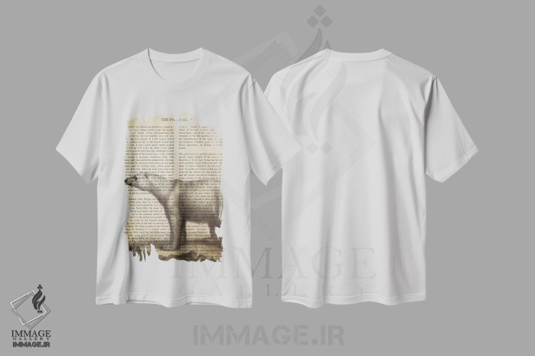 تیشرت طرح دار چاپ وینتیج خرس قطبی، تزئینی اثر پیکسل کهنه | فروشگاه ایماژ