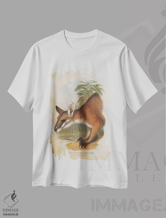 تیشرت طرح دار والابی خط سیاه، تزئینی اثر پیکسل کهنه | immage.ir