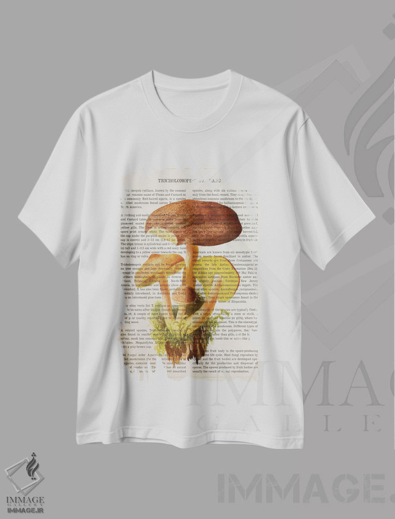 تیشرت طرح دار قارچ تریکولوموپسیس روتیلانس، تزئینی اثر پیکسل کهنه | فروشگاه ایماژ