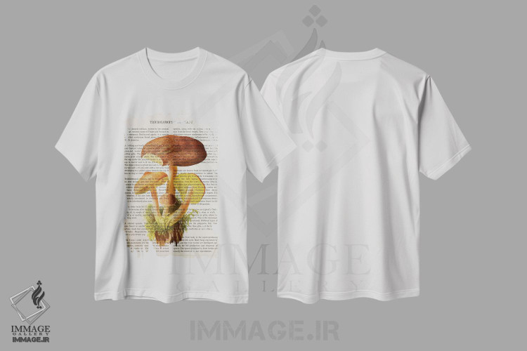 تیشرت طرح دار قارچ تریکولوموپسیس روتیلانس، تزئینی اثر پیکسل کهنه | فروشگاه ایماژ