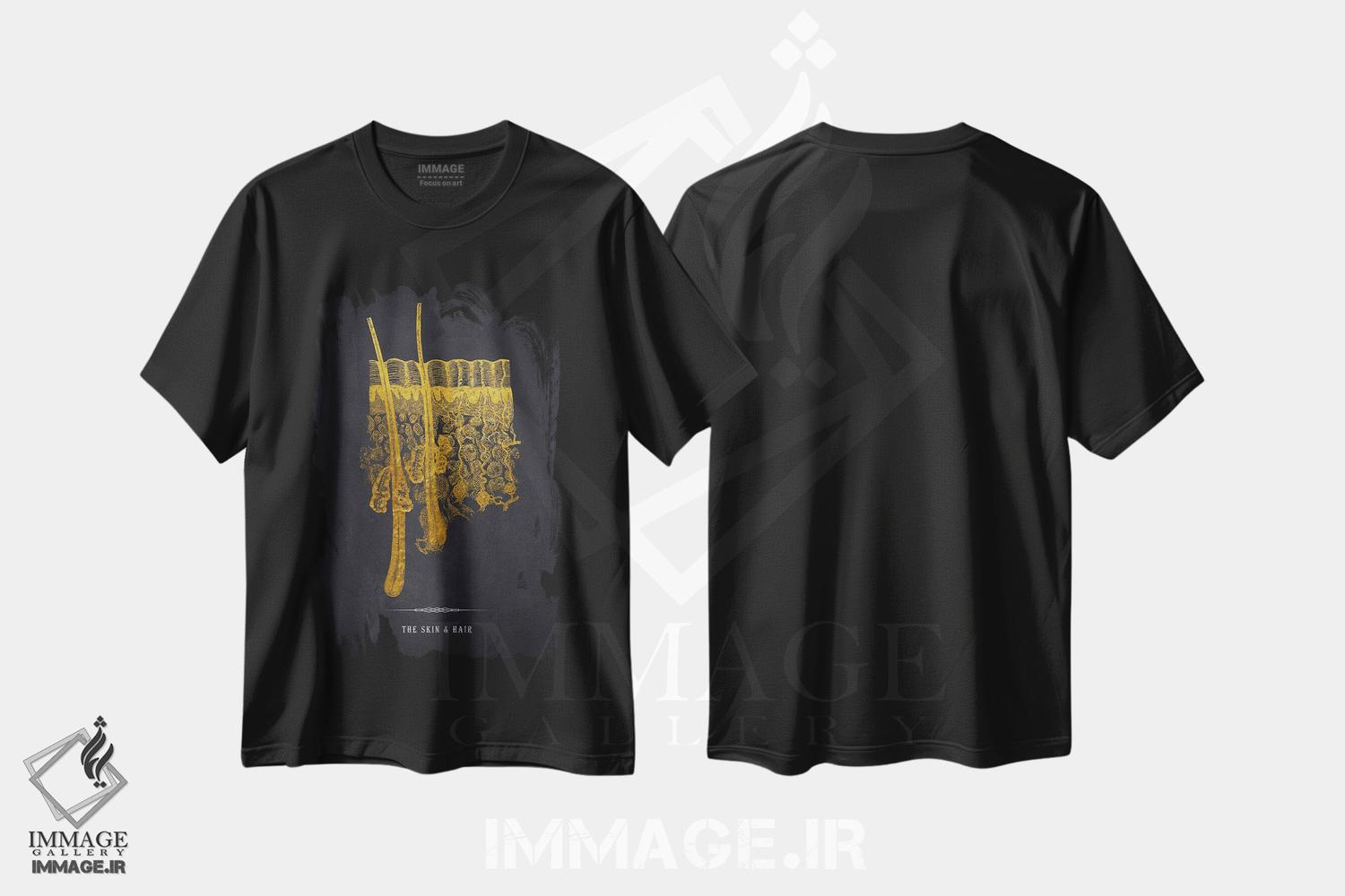 تیشرت طرح دار چاپ آناتومی پوست، هنر دیجیتال اثر پیکسل کهنه | فروشگاه ایماژ