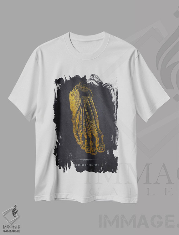 تیشرت طرح دار چاپ آناتومی رگ های پا، هنر دیجیتال اثر پیکسل کهنه | immage.ir