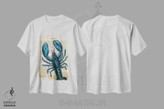 تیشرت طرح دار خرچنگ آبی، هنر دیجیتال اثر پیکسل کهنه | فروشگاه ایماژ