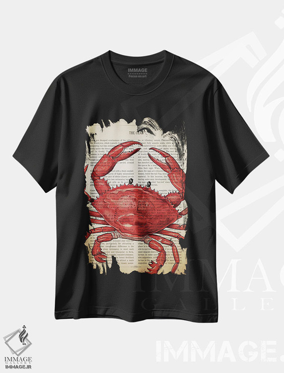 تیشرت طرح دار خرچنگ قرمز، هنر دیجیتال اثر پیکسل کهنه | immage.ir