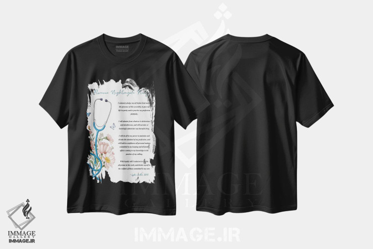 تیشرت طرح دار سوگند فلورانس نایتینگل، هنر دیجیتال اثر پیکسل کهنه | immage.ir