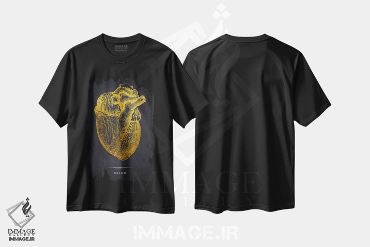 تیشرت طرح دار آناتومی قلب، هنر دیجیتال اثر پیکسل کهنه | immage.ir