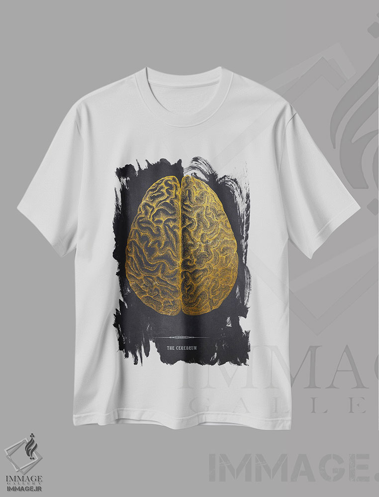 تیشرت طرح دار آناتومی مخ، هنر دیجیتال اثر پیکسل کهنه | immage.ir