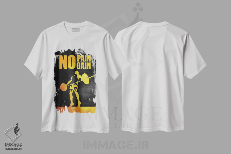 تیشرت طرح دار بدون رنج، کامیابی نیست، تزئینی اثر آدریان بالدُوینو | فروشگاه ایماژ