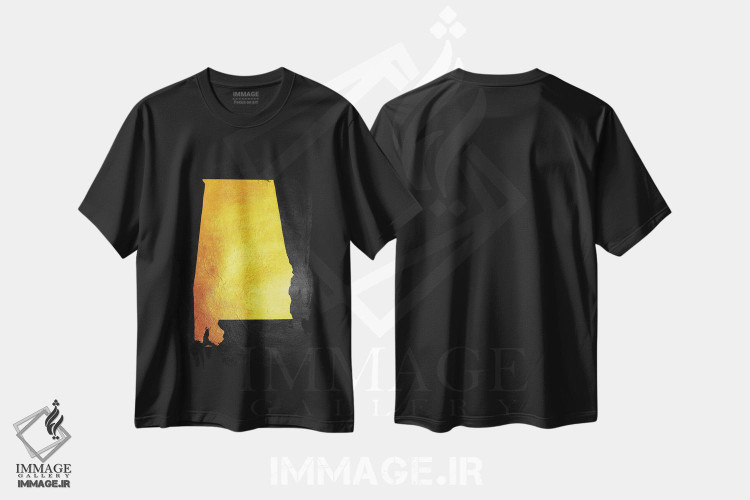 تیشرت طرح دار نقشه طلایی آلاباما اثر آدریان بالدُوینو | immage.ir