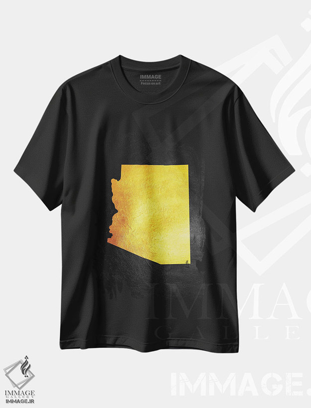 تیشرت طرح دار نقشه طلایی آریزونا اثر آدریان بالدُوینو | فروشگاه ایماژ