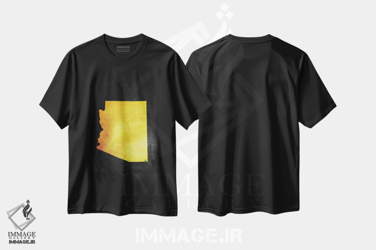 تیشرت طرح دار نقشه طلایی آریزونا اثر آدریان بالدُوینو | فروشگاه ایماژ