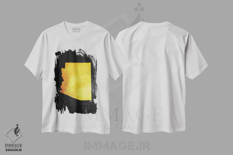 تیشرت طرح دار نقشه طلایی آریزونا اثر آدریان بالدُوینو | immage.ir