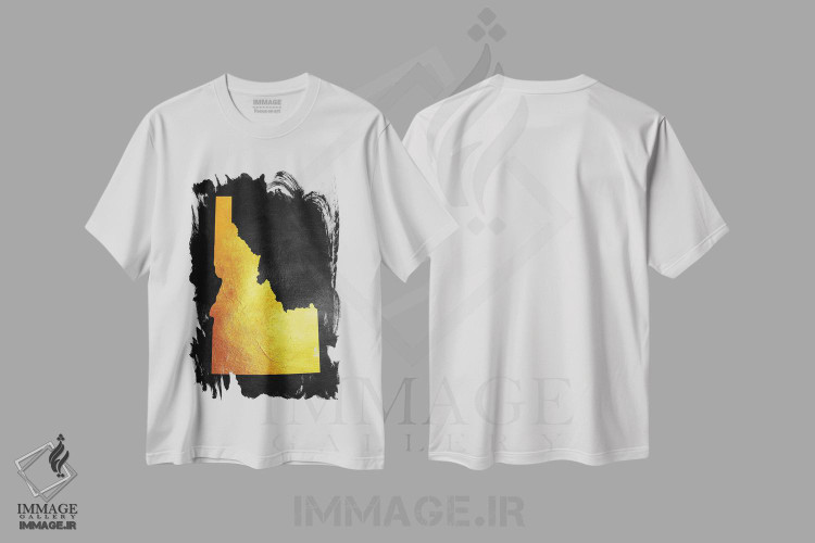 تیشرت طرح دار نقشه طلایی آیداهو، تزئینی اثر آدریان بالدُوینو | immage.ir