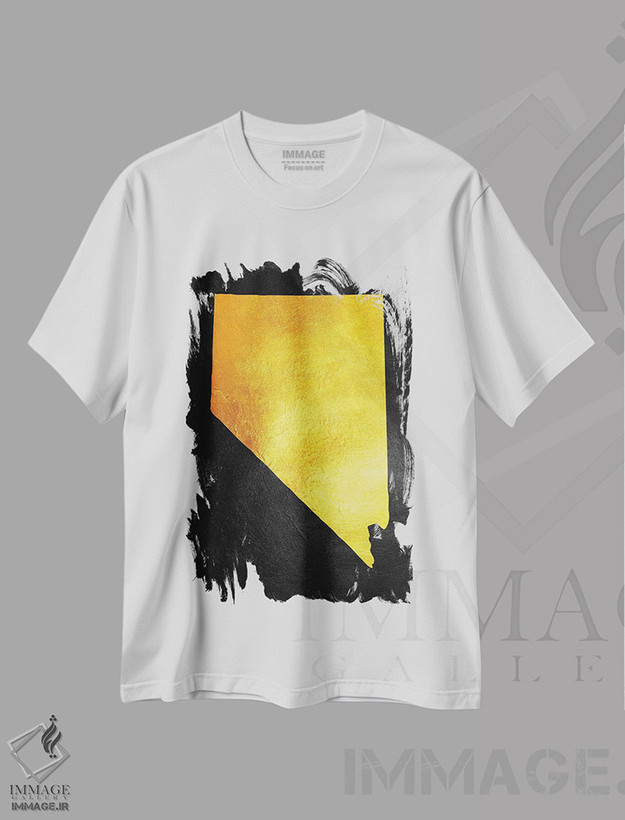 تیشرت طرح دار نقشه طلایی نوادا، تزئینی اثر آدریان بالدُوینو | فروشگاه ایماژ