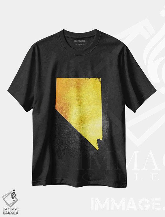 تیشرت طرح دار نقشه طلایی نوادا، تزئینی اثر آدریان بالدُوینو | immage.ir