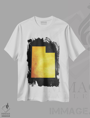 تیشرت طرح دار نقشه طلایی یوتا، تزئینی اثر آدریان بالدُوینو | فروشگاه ایماژ